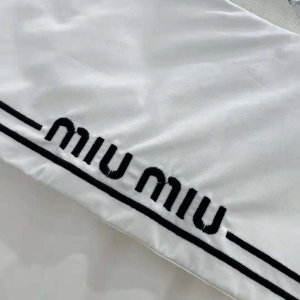 Miu Miu Women Sailor Poplin Dress with Embroidered Logo - image 8