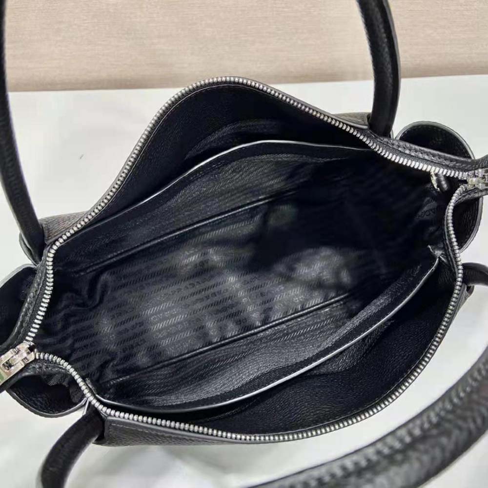 Prada Women Large Leather Handbag-Black - image 6