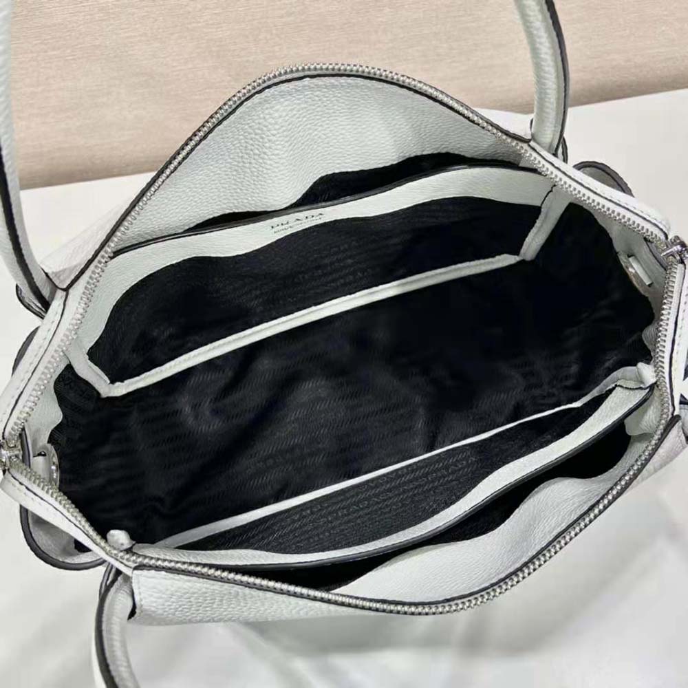 Prada Women Large Leather Handbag-White - image 9