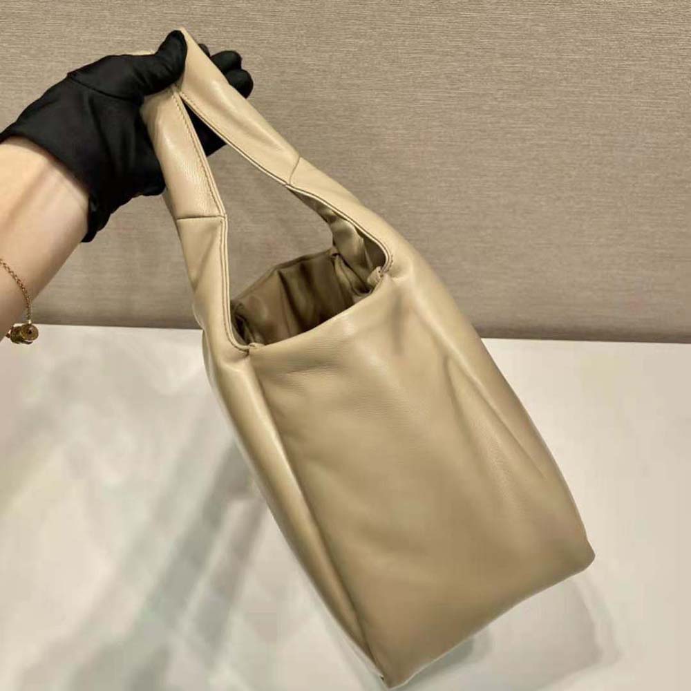 Prada Women Medium Padded Prada Soft Nappa Leather Bag-Beige - image 6
