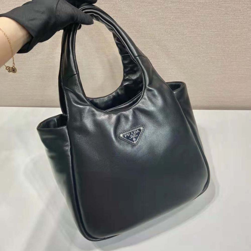 Prada Women Medium Padded Prada Soft Nappa Leather Bag-Black - image 4