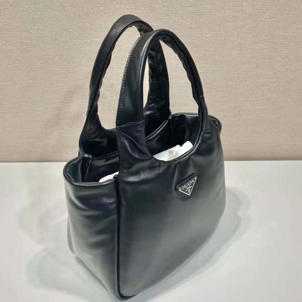 Prada Women Medium Padded Prada Soft Nappa Leather Bag-Black - image 6