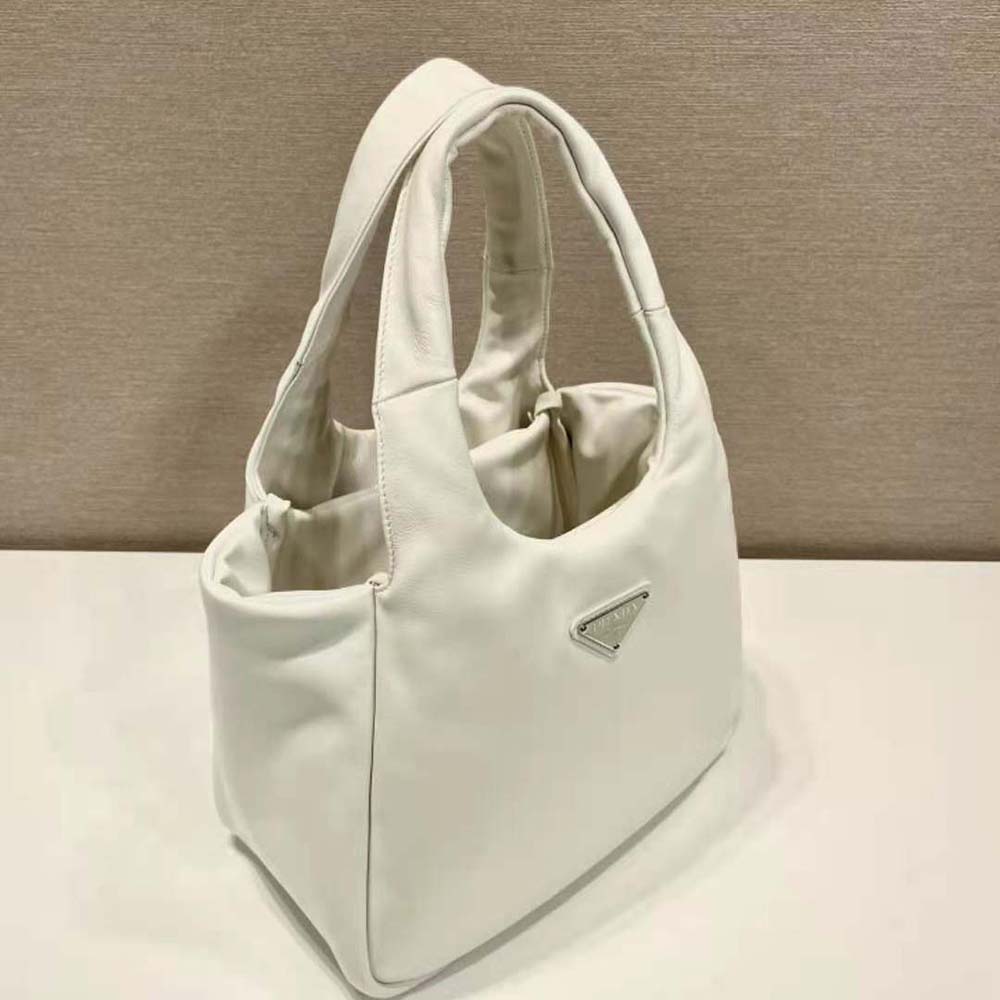 Prada Women Medium Padded Prada Soft Nappa Leather Bag-White - image 5