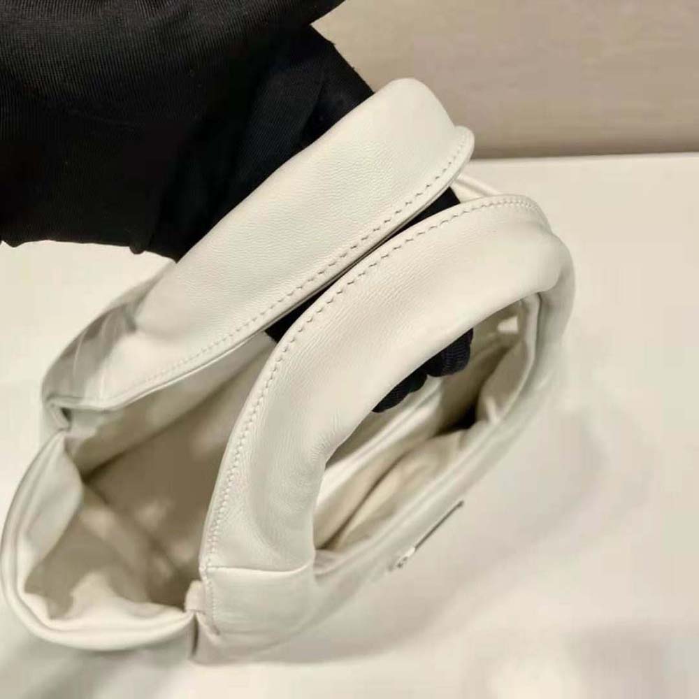 Prada Women Medium Padded Prada Soft Nappa Leather Bag-White - image 8