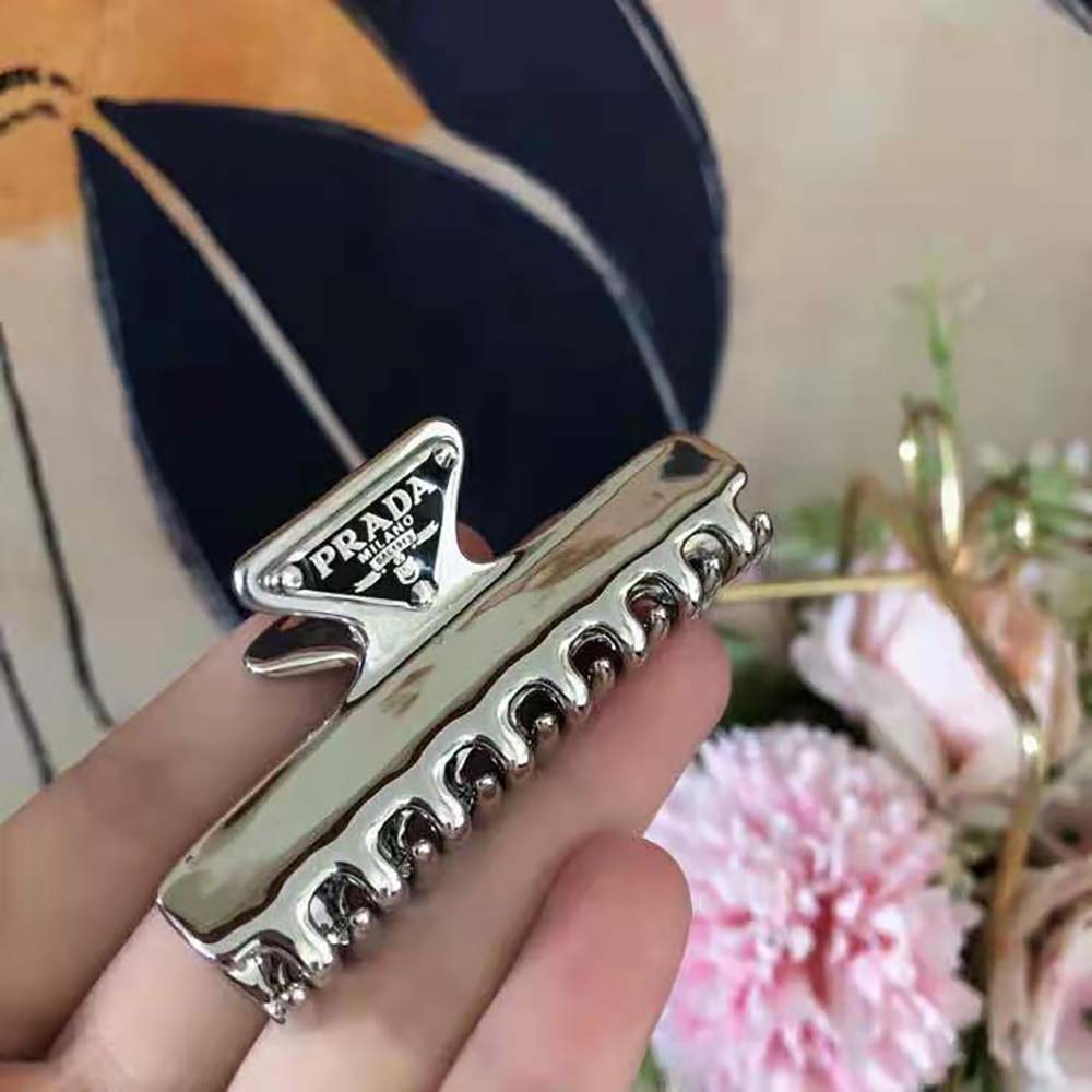 Prada Women Metal Hair Clip with Sophisticated and Versatile Allure - image 5