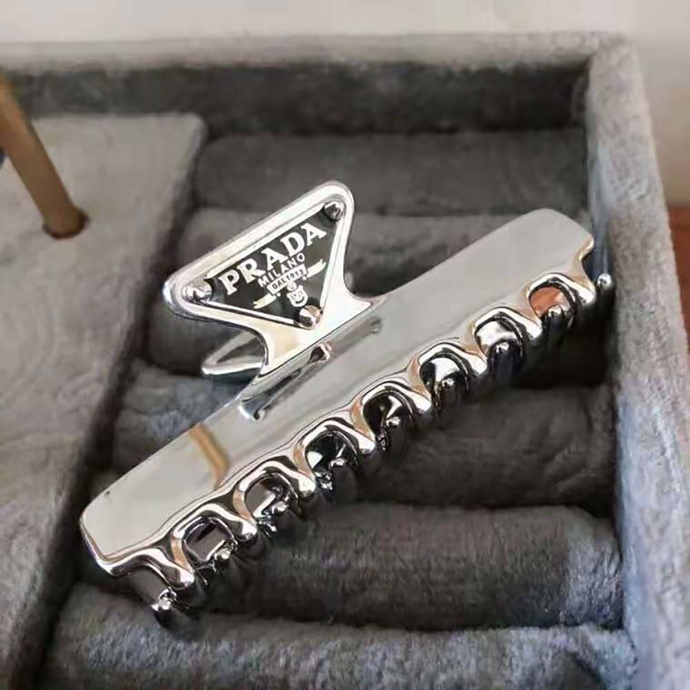 Prada Women Metal Hair Clip with Sophisticated and Versatile Allure - image 7