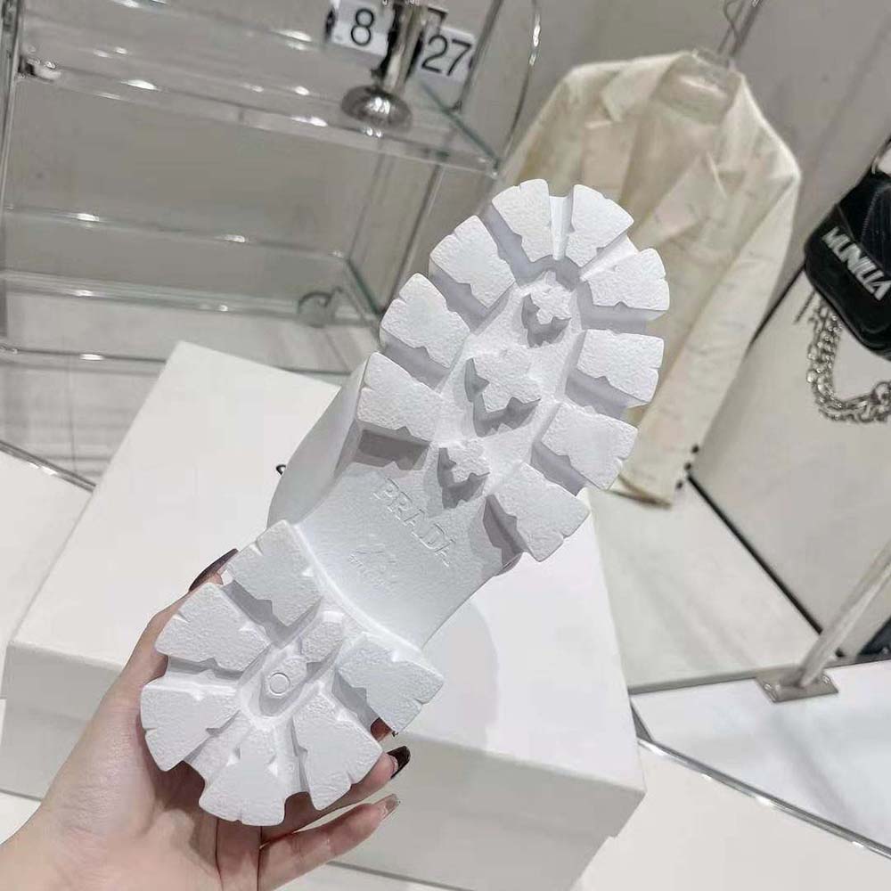 Prada Women Monolith Padded Nappa Leather Sandals-White - image 10