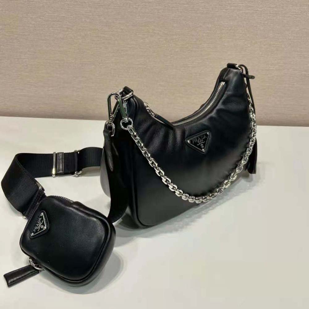 Prada Women Padded Nappa-Leather Prada Re-Edition 2005 Shoulder Bag-Black - image 4