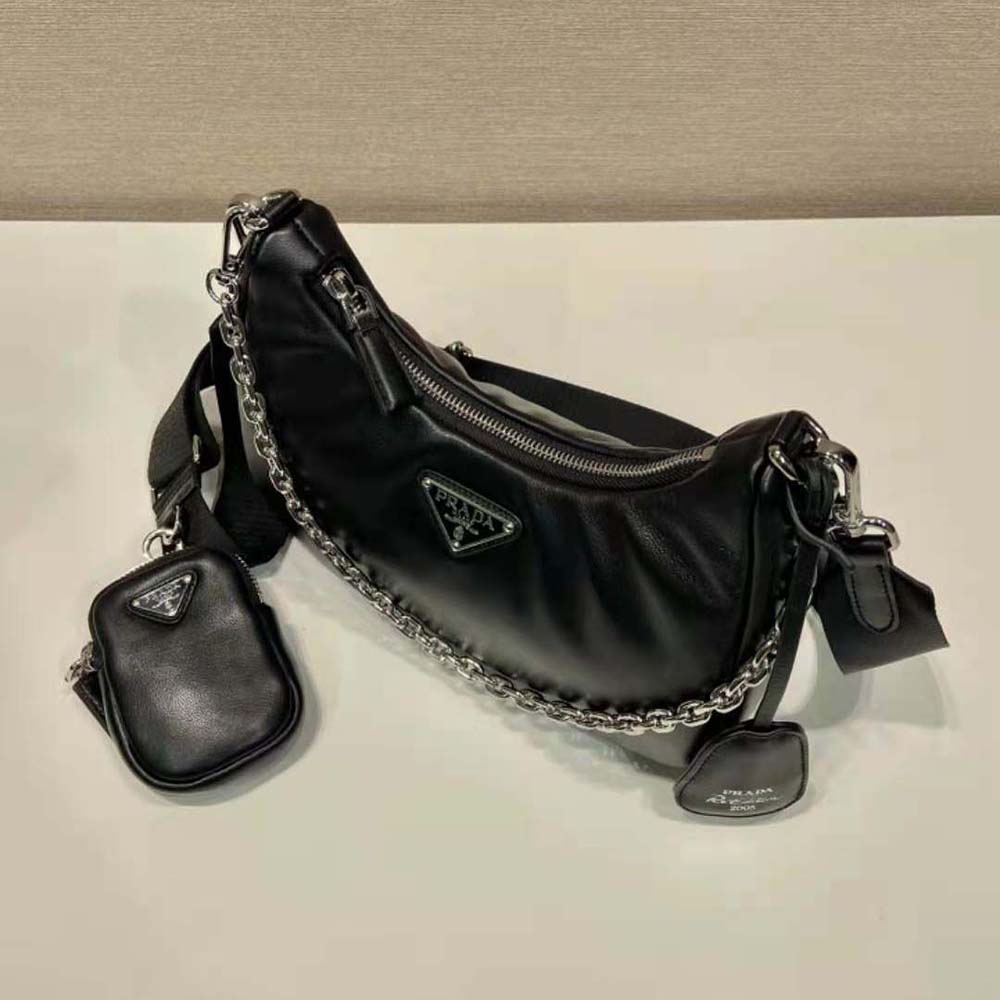 Prada Women Padded Nappa-Leather Prada Re-Edition 2005 Shoulder Bag-Black - image 5