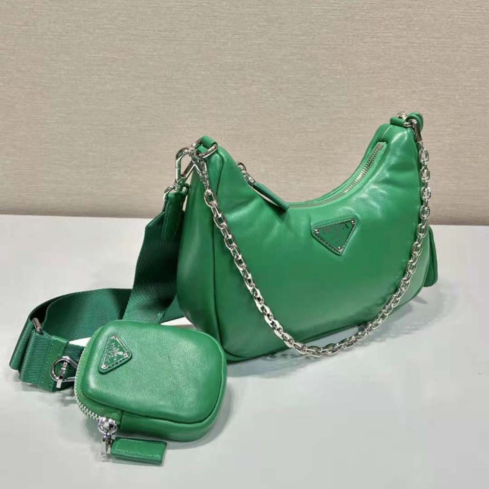 Prada Women Padded Nappa-Leather Prada Re-Edition 2005 Shoulder Bag-Green - image 4