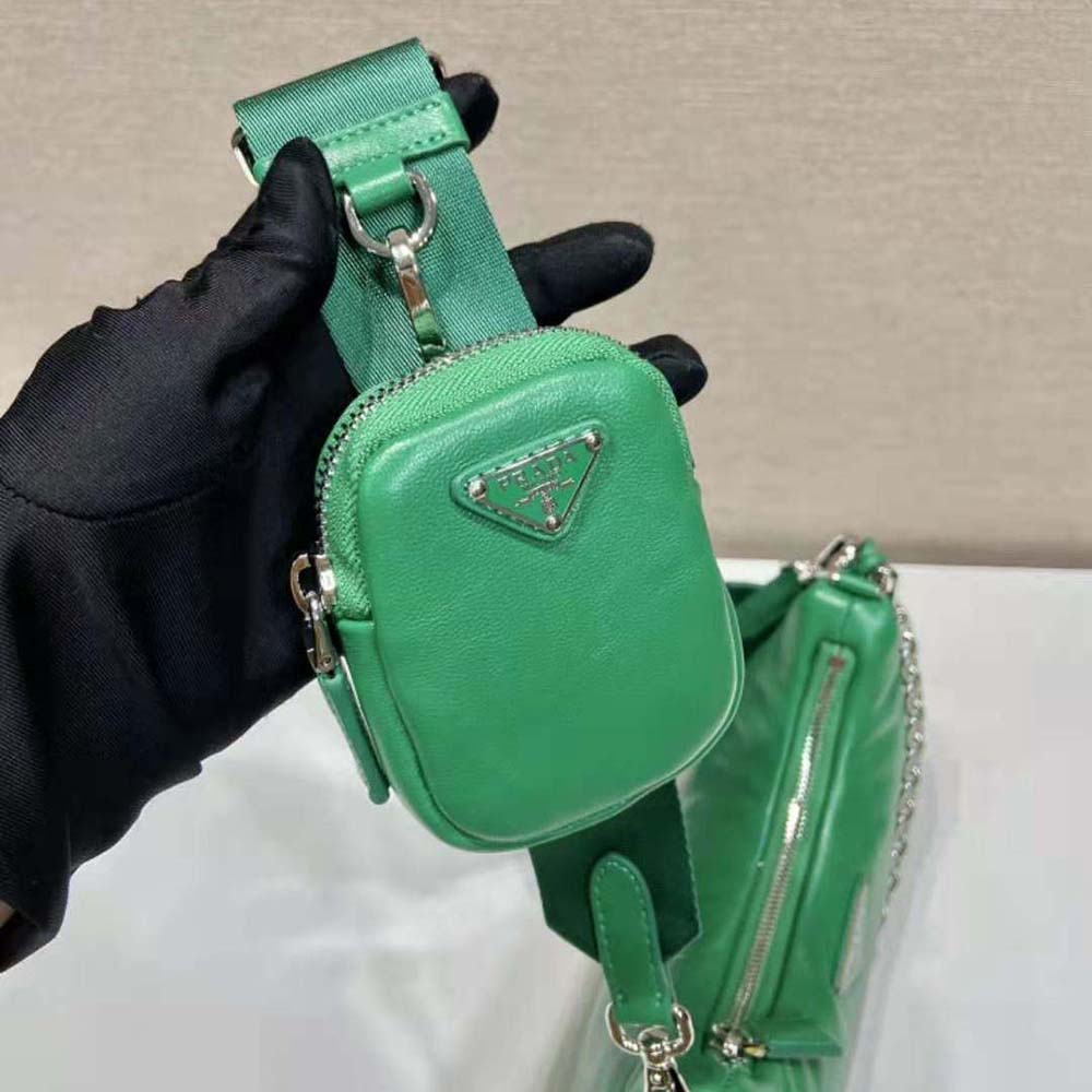 Prada Women Padded Nappa-Leather Prada Re-Edition 2005 Shoulder Bag-Green - image 7