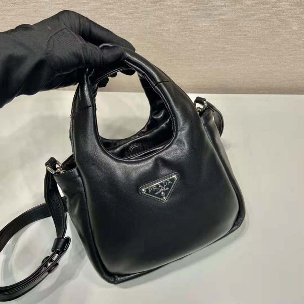 Prada Women Small Padded Prada Soft Nappa-Leather Bag-Black - image 4