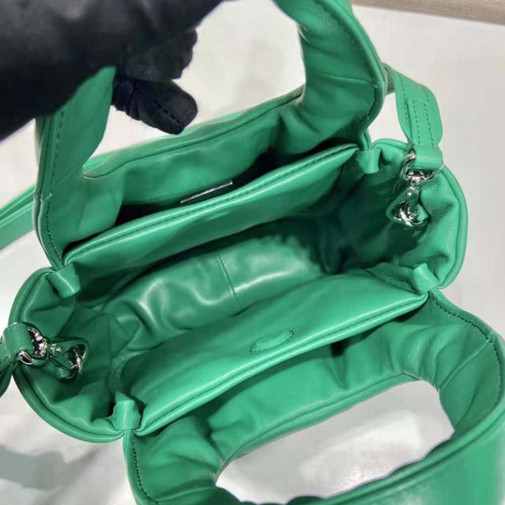 Prada Women Small Padded Prada Soft Nappa-Leather Bag-Green - image 9