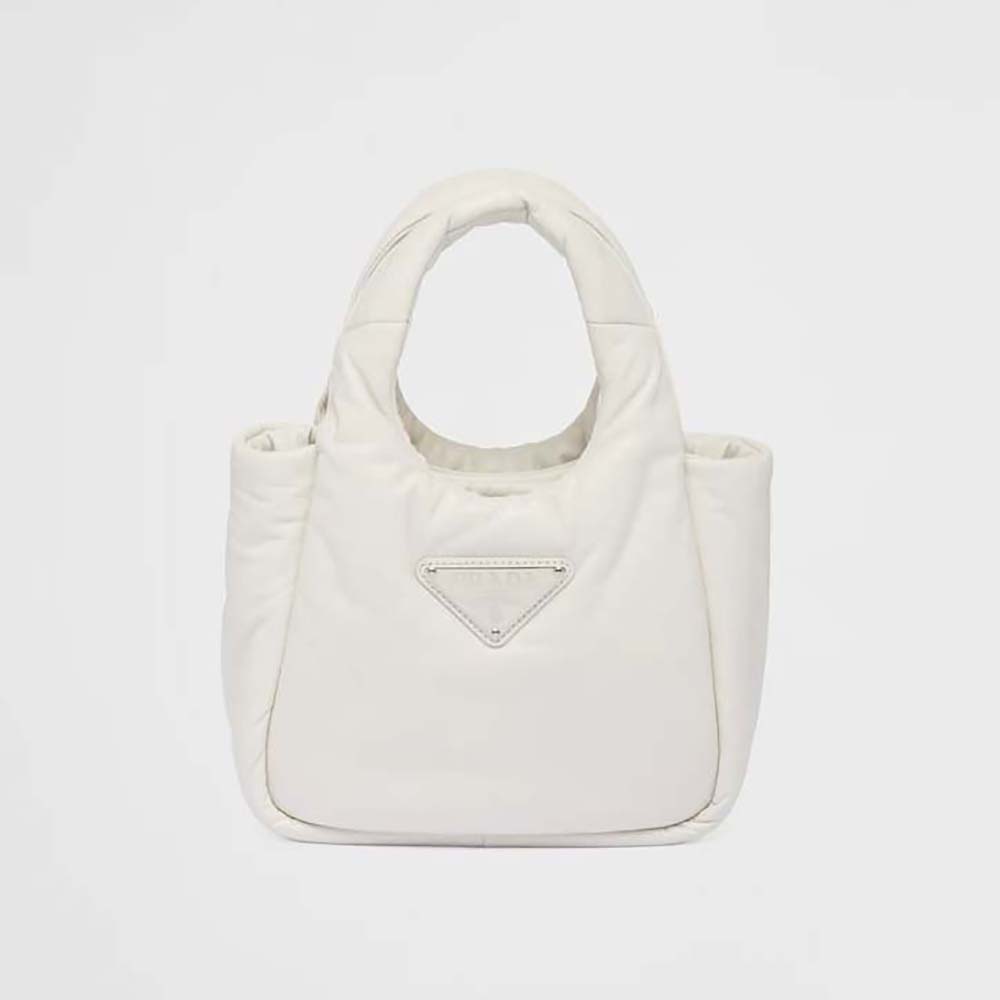 Prada Women Small Padded Prada Soft Nappa-Leather Bag-White