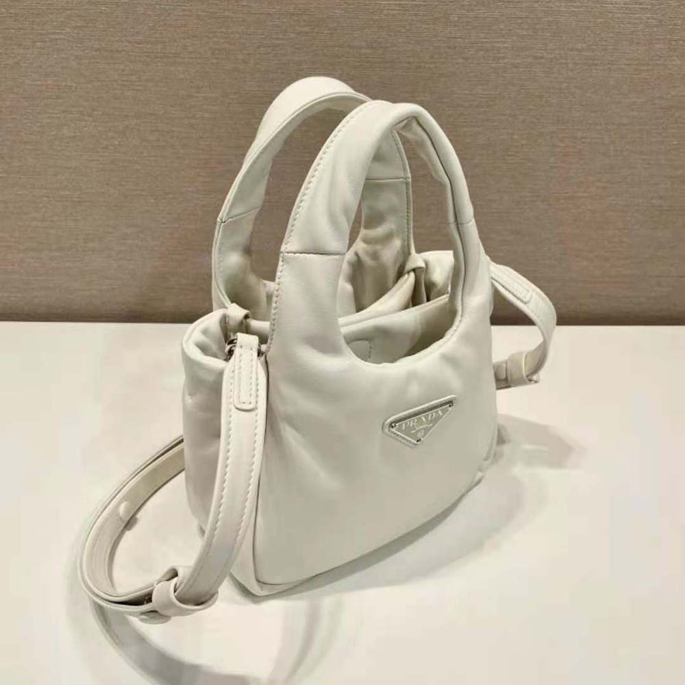 Prada Women Small Padded Prada Soft Nappa-Leather Bag-White - image 5