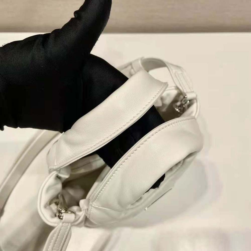 Prada Women Small Padded Prada Soft Nappa-Leather Bag-White - image 8
