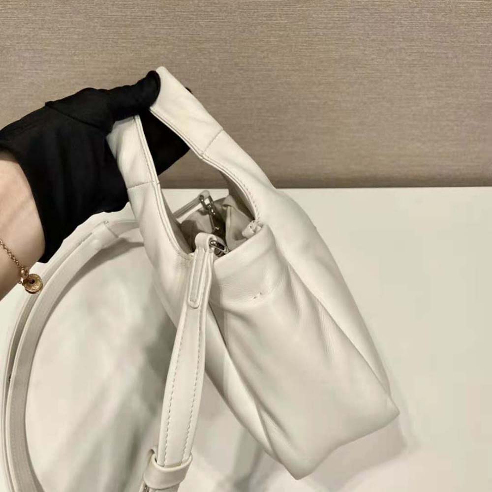Prada Women Small Padded Prada Soft Nappa-Leather Bag-White - image 7