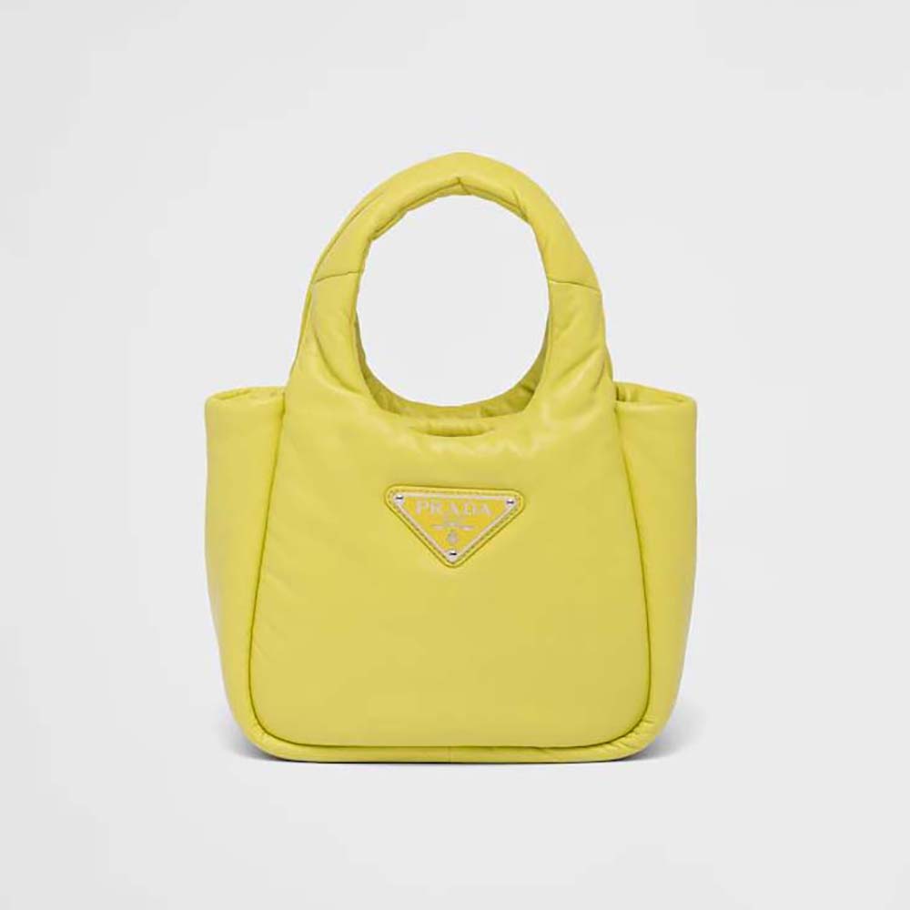 Prada Women Small Padded Prada Soft Nappa-Leather Bag-Yellow