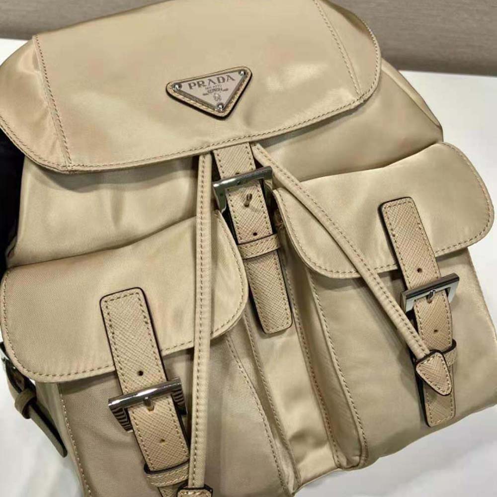 Prada Women Small Re-Nylon Backpack-Beige - image 8