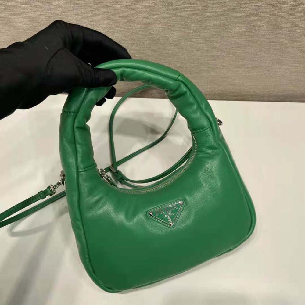 Prada Women Soft Padded Nappa Leather Mini-Bag-Green - image 4