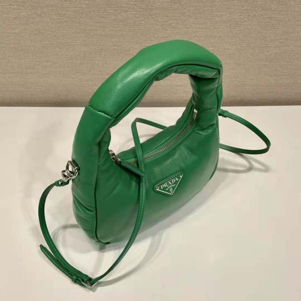 Prada Women Soft Padded Nappa Leather Mini-Bag-Green - image 5