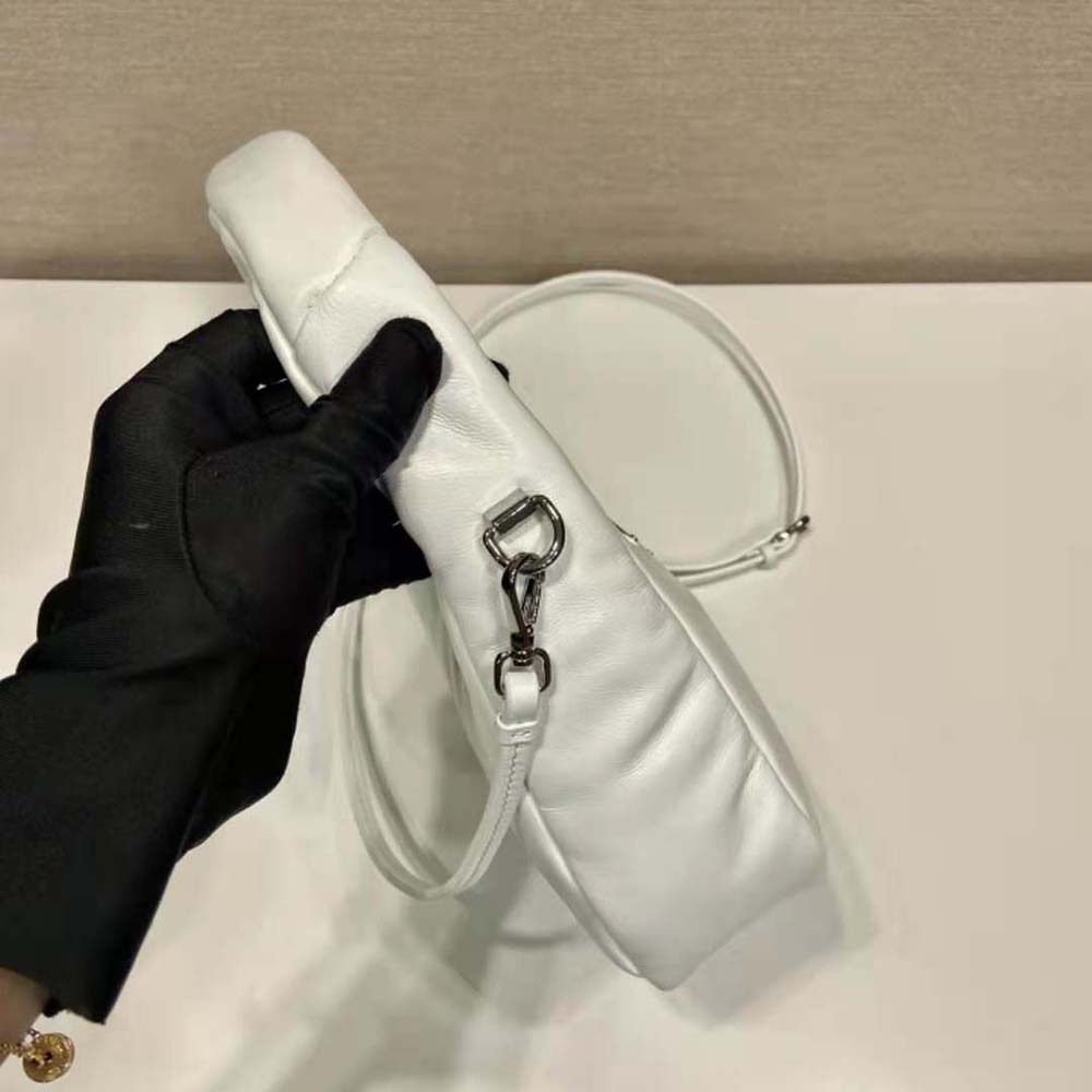 Prada Women Soft Padded Nappa Leather Mini-Bag-White - image 7