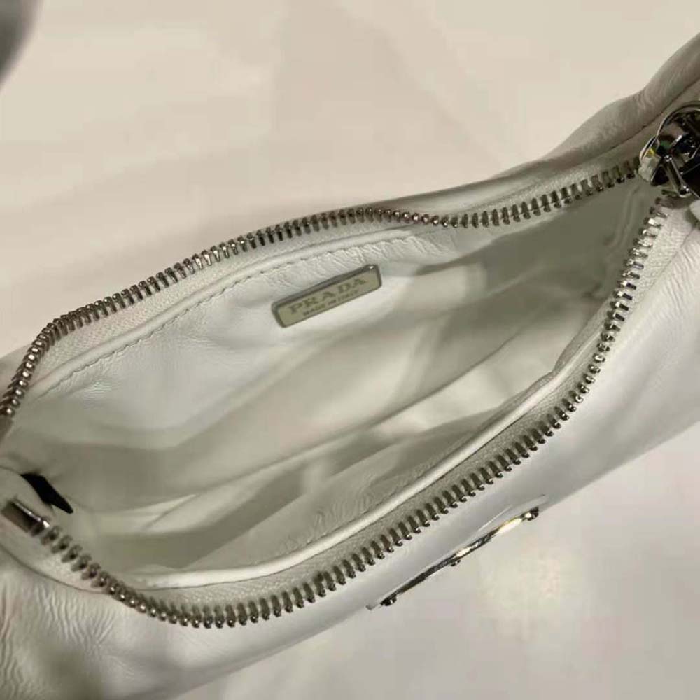 Prada Women Soft Padded Nappa Leather Mini-Bag-White - image 9