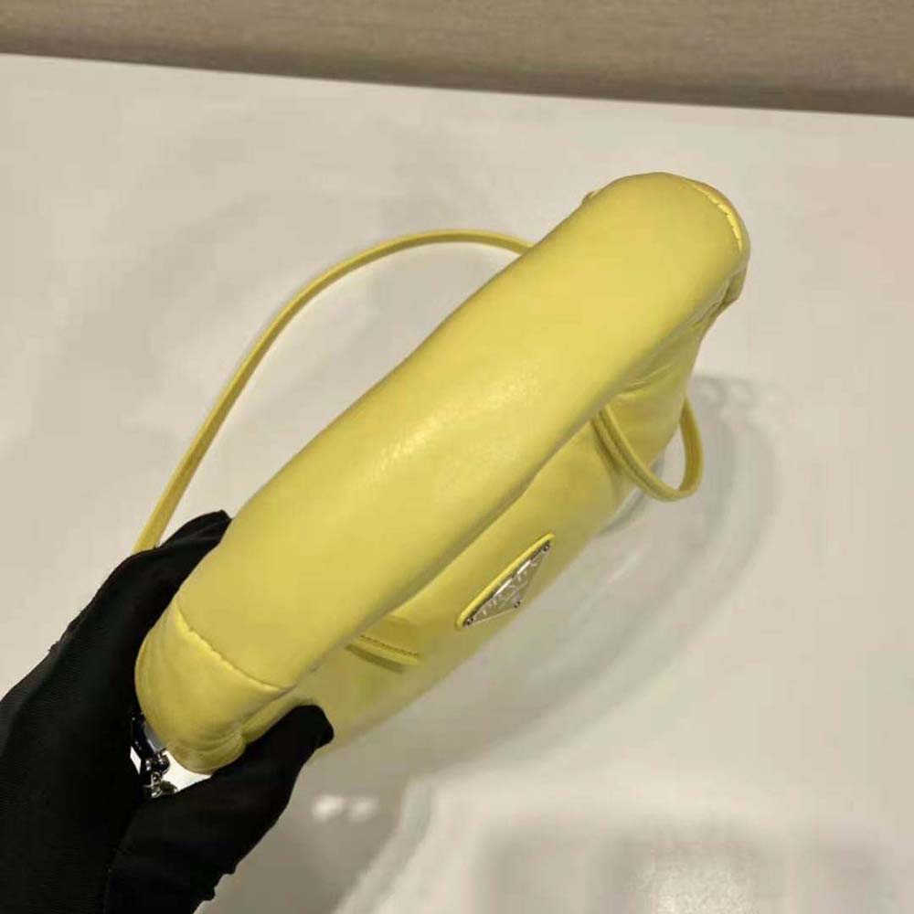 Prada Women Soft Padded Nappa Leather Mini-Bag-Yellow - image 7