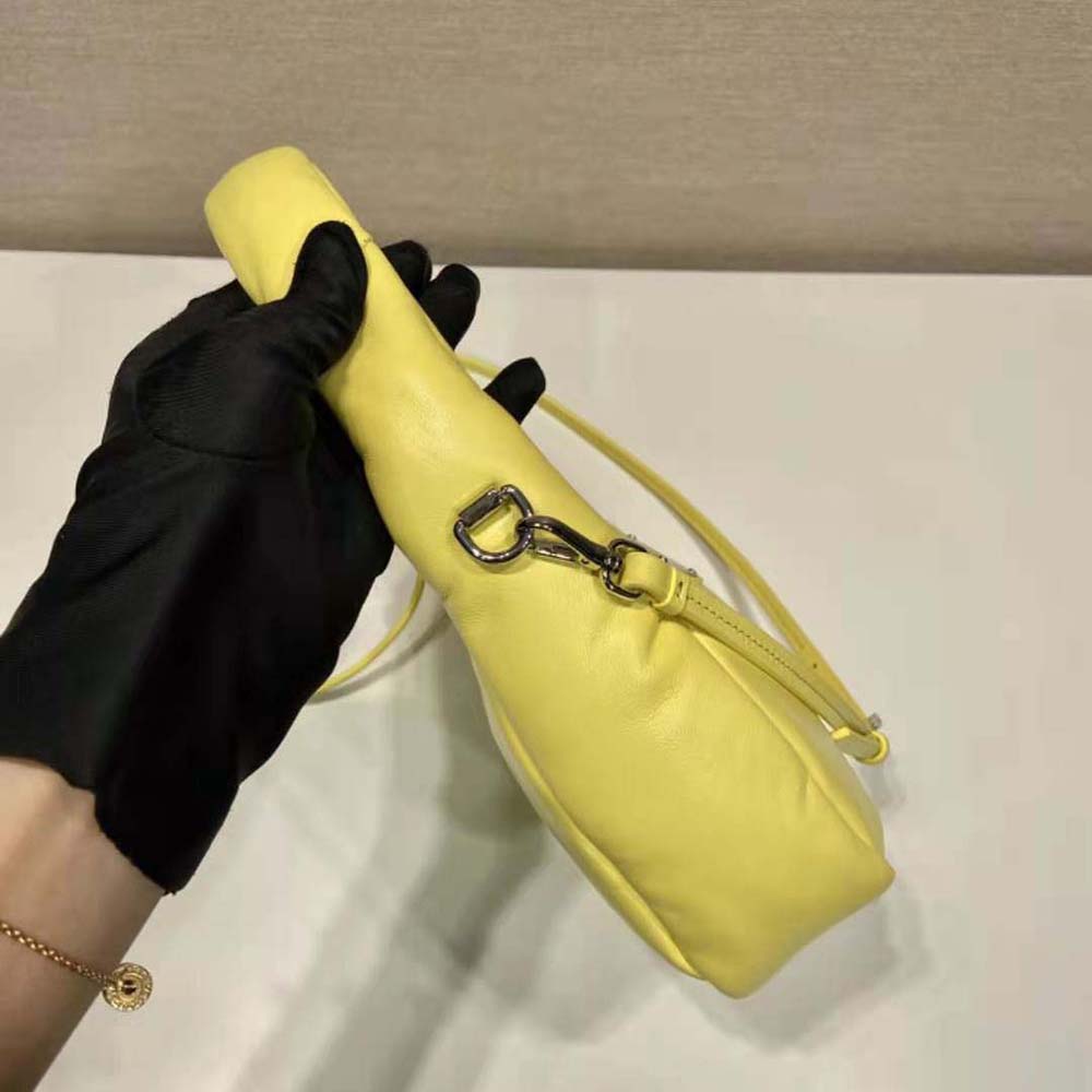 Prada Women Soft Padded Nappa Leather Mini-Bag-Yellow - image 6