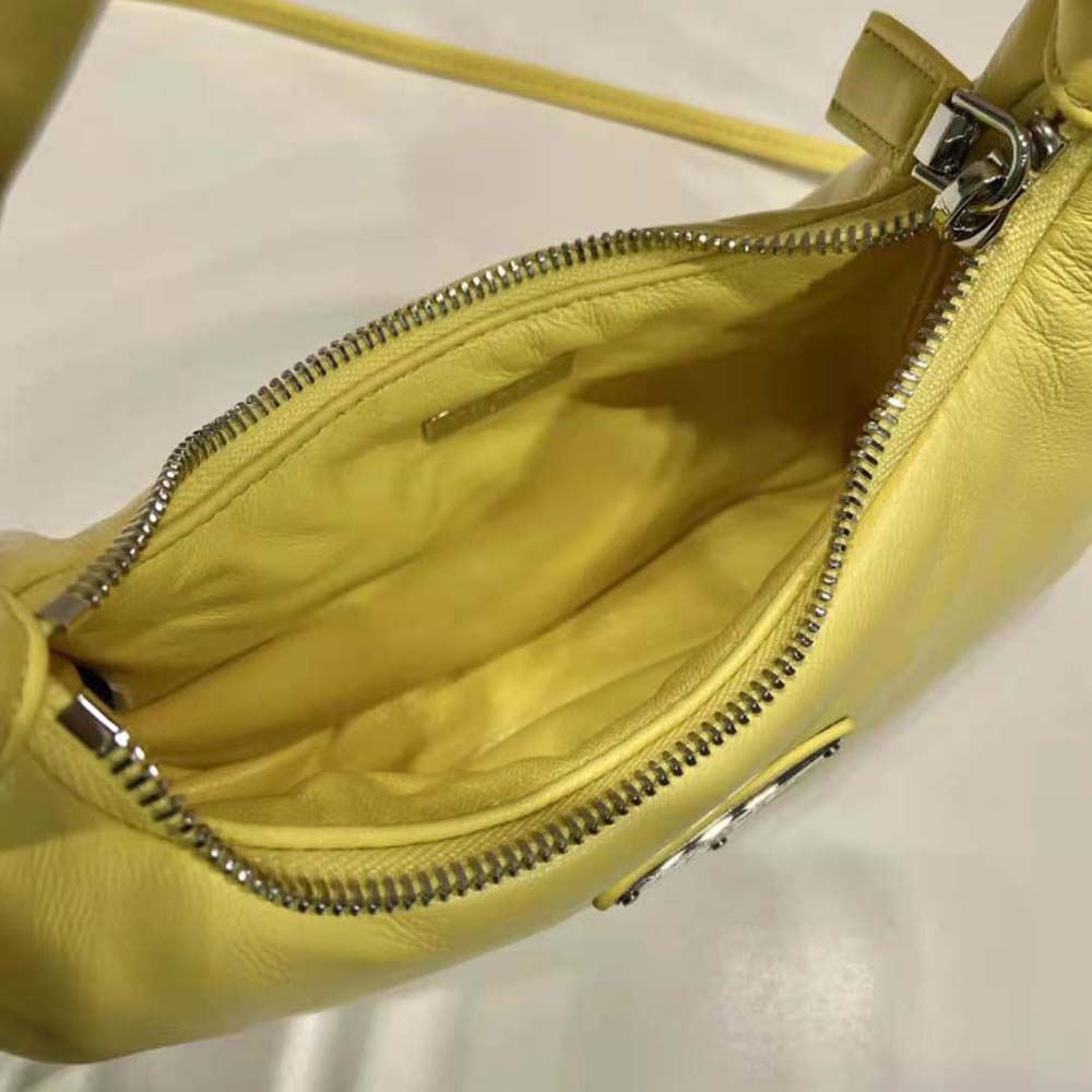 Prada Women Soft Padded Nappa Leather Mini-Bag-Yellow - image 9
