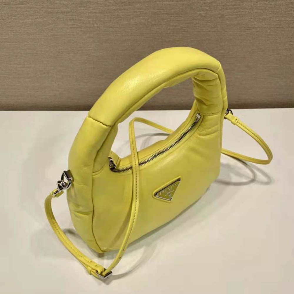 Prada Women Soft Padded Nappa Leather Mini-Bag-Yellow - image 5