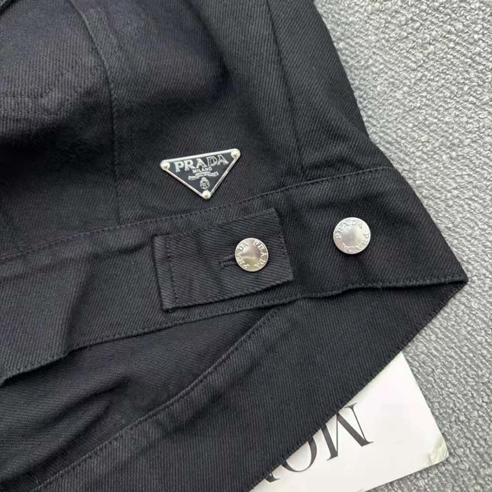 Prada Women Stretch Denim Vest with Triangle Logo - image 6