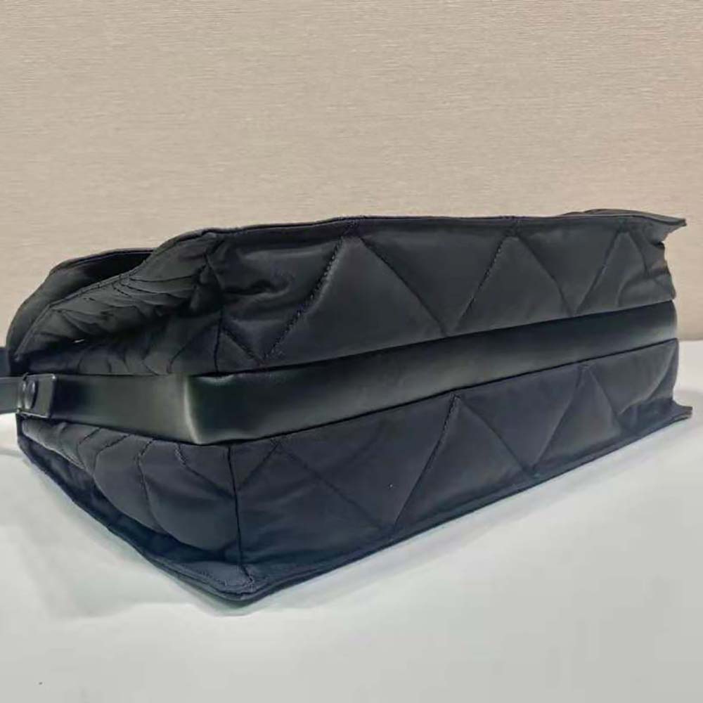 Prada Women Topstitched Re-Nylon Shoulder Bag-Black - image 6