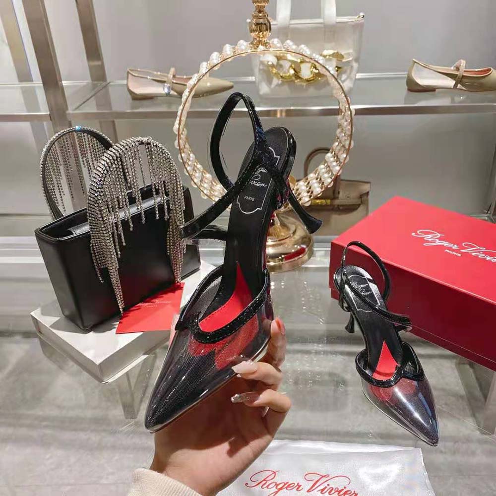 Roger Vivier Women I Love Vivier Slingback Pumps in PVC-Black - image 4
