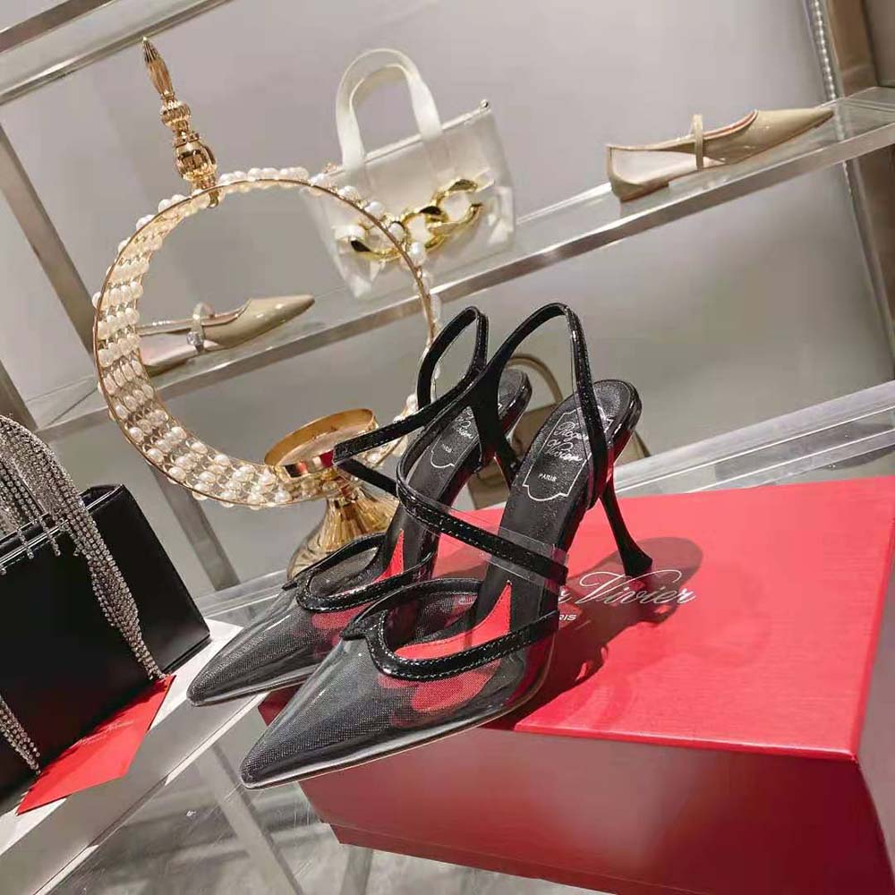 Roger Vivier Women I Love Vivier Slingback Pumps in PVC-Black - image 6