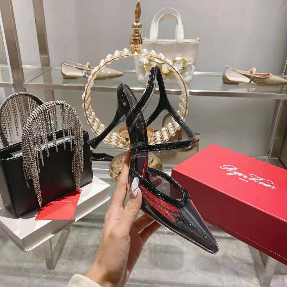 Roger Vivier Women I Love Vivier Slingback Pumps in PVC-Black - image 7