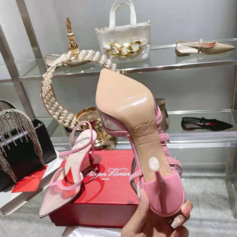 Roger Vivier Women I Love Vivier Slingback Pumps in PVC-Pink - image 5