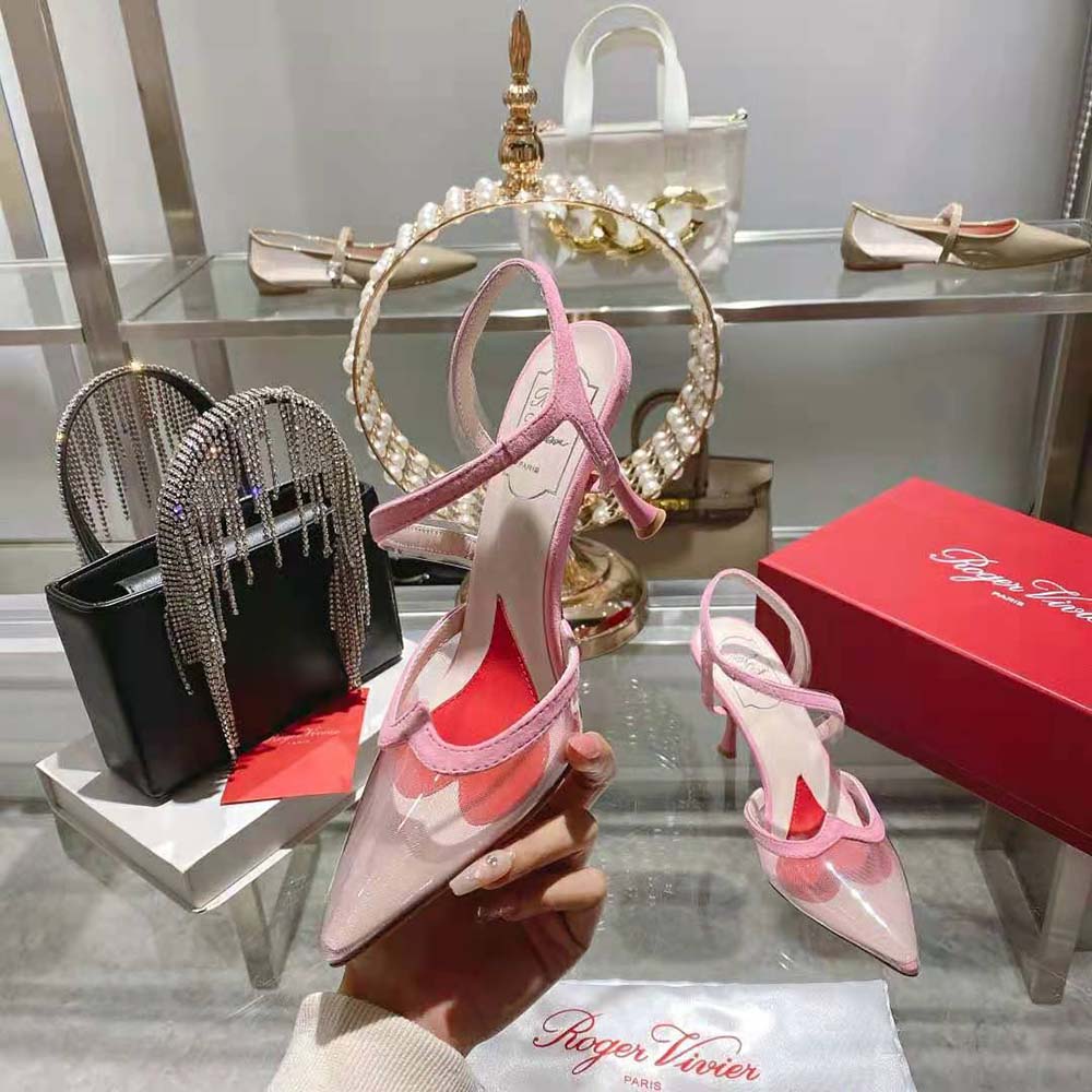 Roger Vivier Women I Love Vivier Slingback Pumps in PVC-Pink - image 6