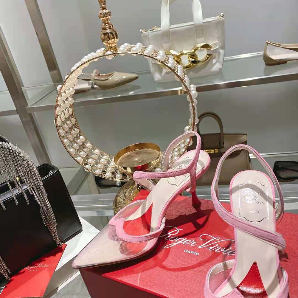 Roger Vivier Women I Love Vivier Slingback Pumps in PVC-Pink - image 8