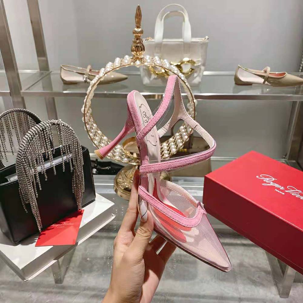Roger Vivier Women I Love Vivier Slingback Pumps in PVC-Pink - image 7