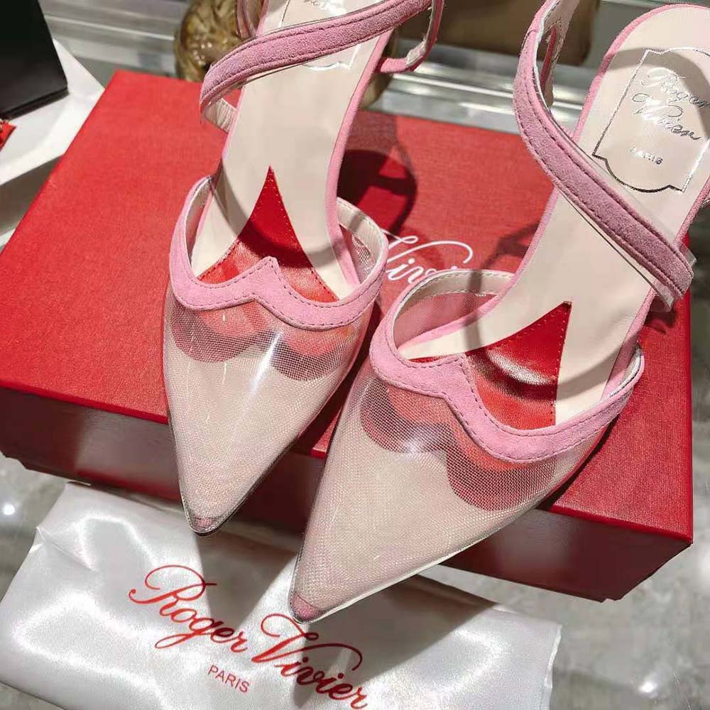 Roger Vivier Women I Love Vivier Slingback Pumps in PVC-Pink - image 9
