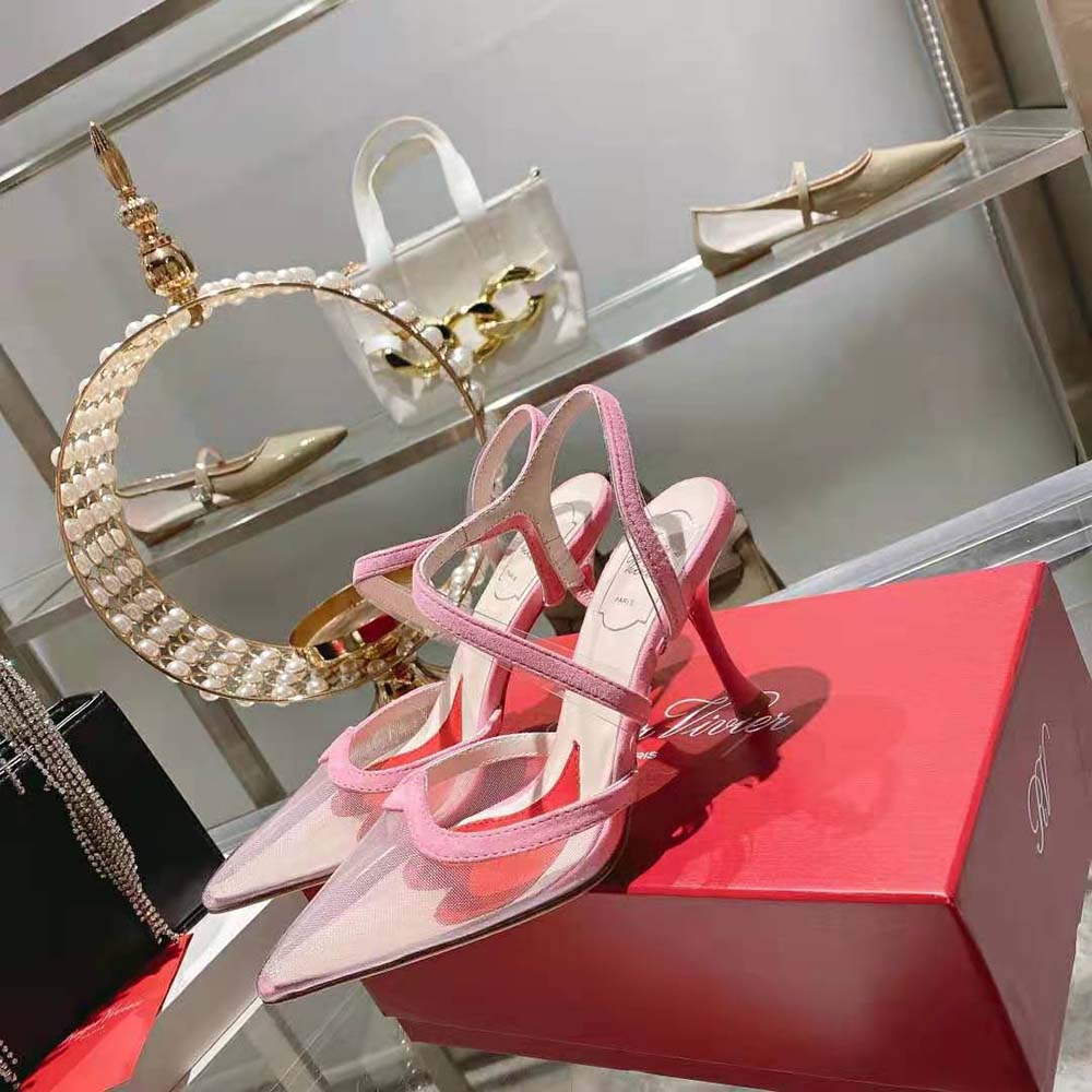 Roger Vivier Women I Love Vivier Slingback Pumps in PVC-Pink - image 4