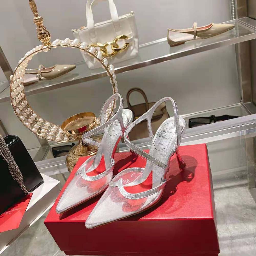 Roger Vivier Women I Love Vivier Slingback Pumps in PVC-Silver - image 4