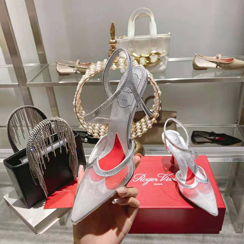 Roger Vivier Women I Love Vivier Slingback Pumps in PVC-Silver - image 5