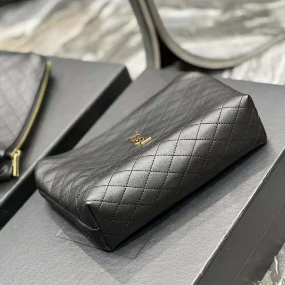 Saint Laurent YSL Women Gaby Cosmetic Pouch in Quilted Leather - image 7