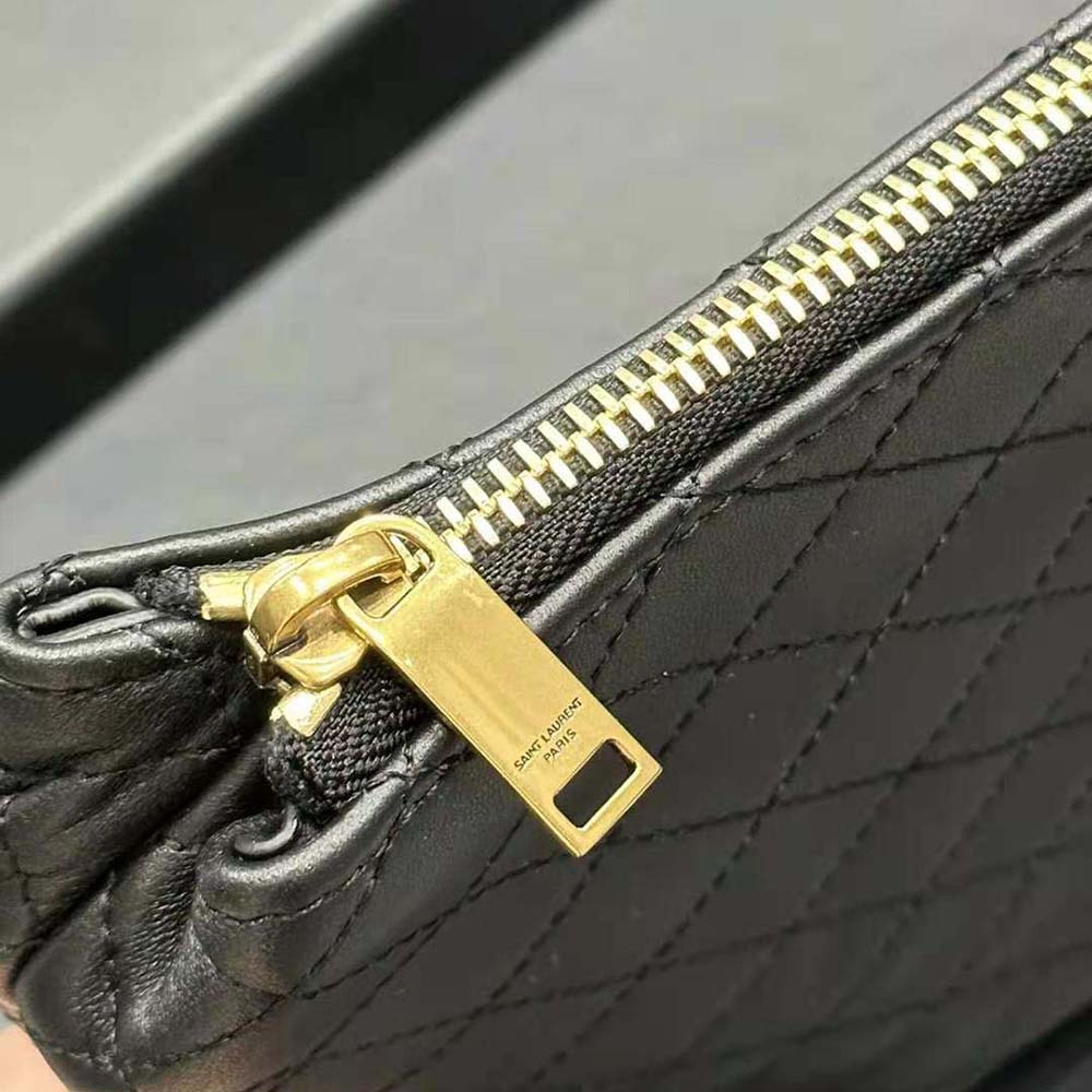Saint Laurent YSL Women Gaby Cosmetic Pouch in Quilted Leather - image 9