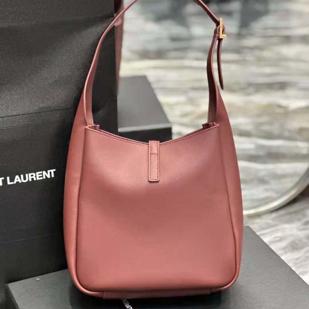 Saint Laurent YSL Women Le 5 à 7 Soft Small in Smooth Leather-Maroon - image 4