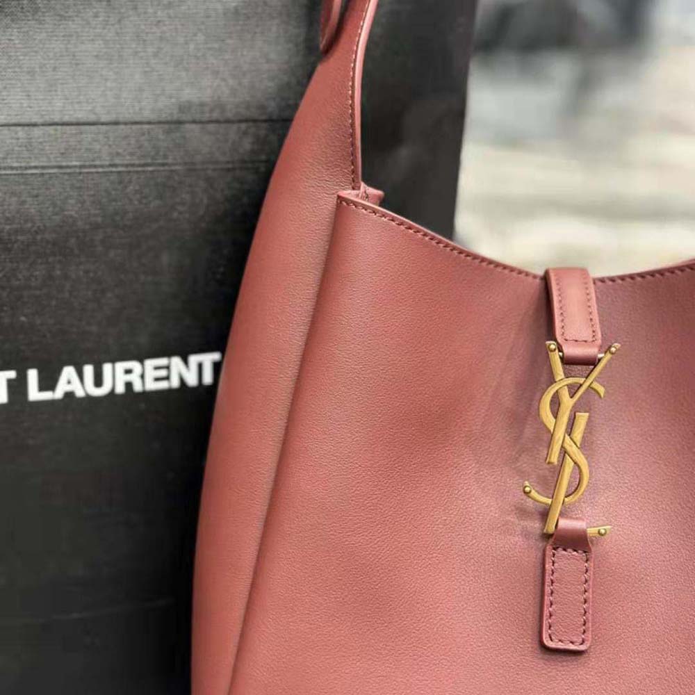 Saint Laurent YSL Women Le 5 à 7 Soft Small in Smooth Leather-Maroon - image 7