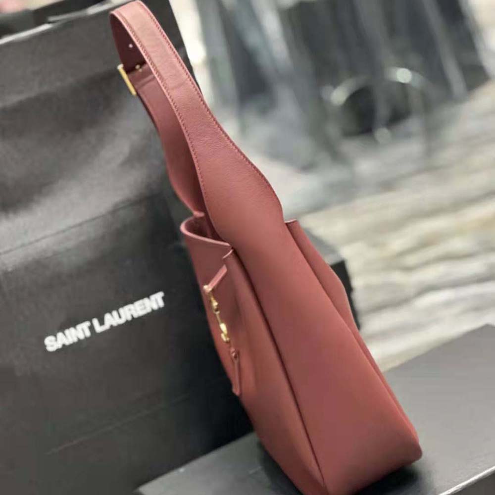 Saint Laurent YSL Women Le 5 à 7 Soft Small in Smooth Leather-Maroon - image 6