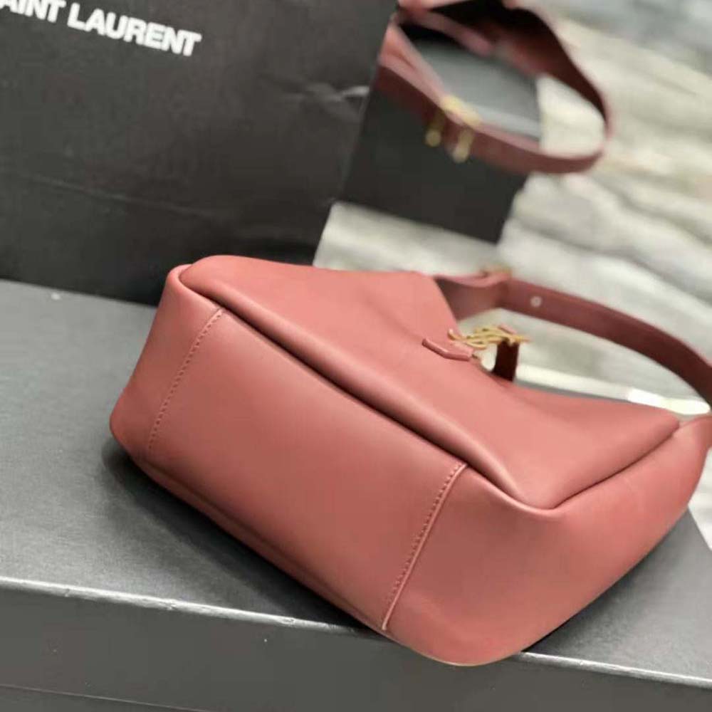 Saint Laurent YSL Women Le 5 à 7 Soft Small in Smooth Leather-Maroon - image 5